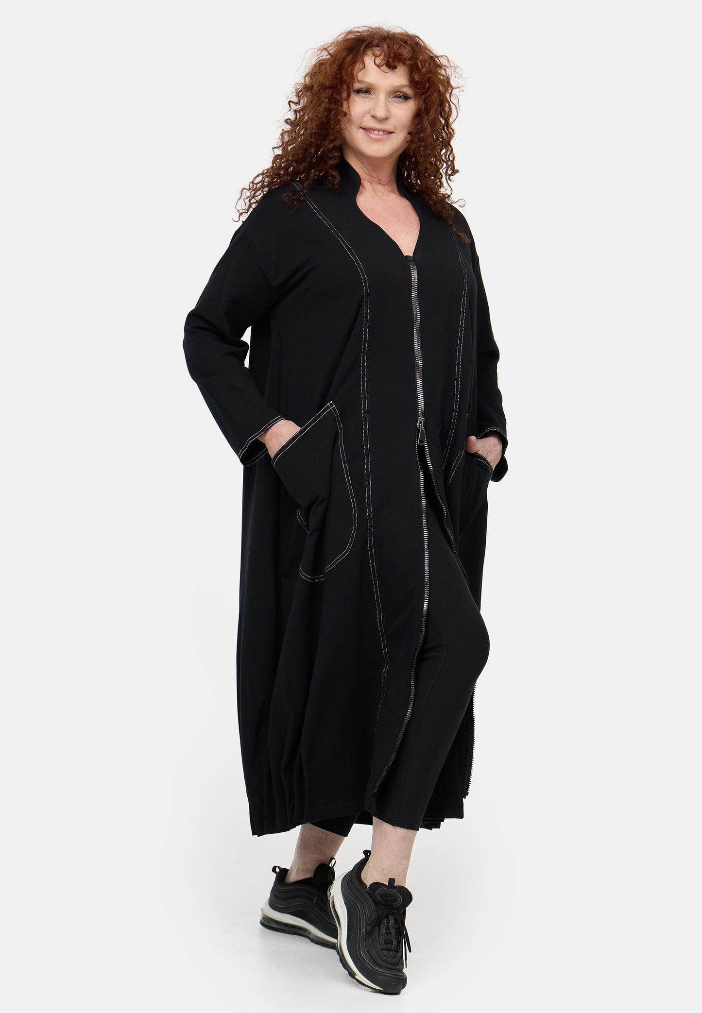 DYB Mantel Cardigan Schwarz 44 46 50 52 54 56 58