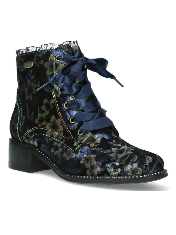 Laura Vita Boots Stiefelette Schnürschuh schwarz blau grün 37 38 39 40 41 42 43 44