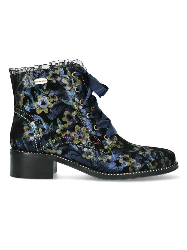 Laura Vita Boots Stiefelette Schnürschuh schwarz blau grün 37 38 39 40 41 42 43 44