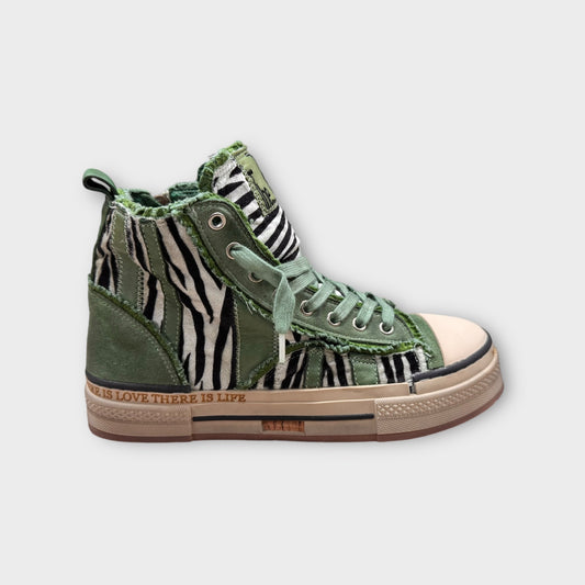 Rebecca White Sneaker Grün Zebra Gr  39 40 41 42