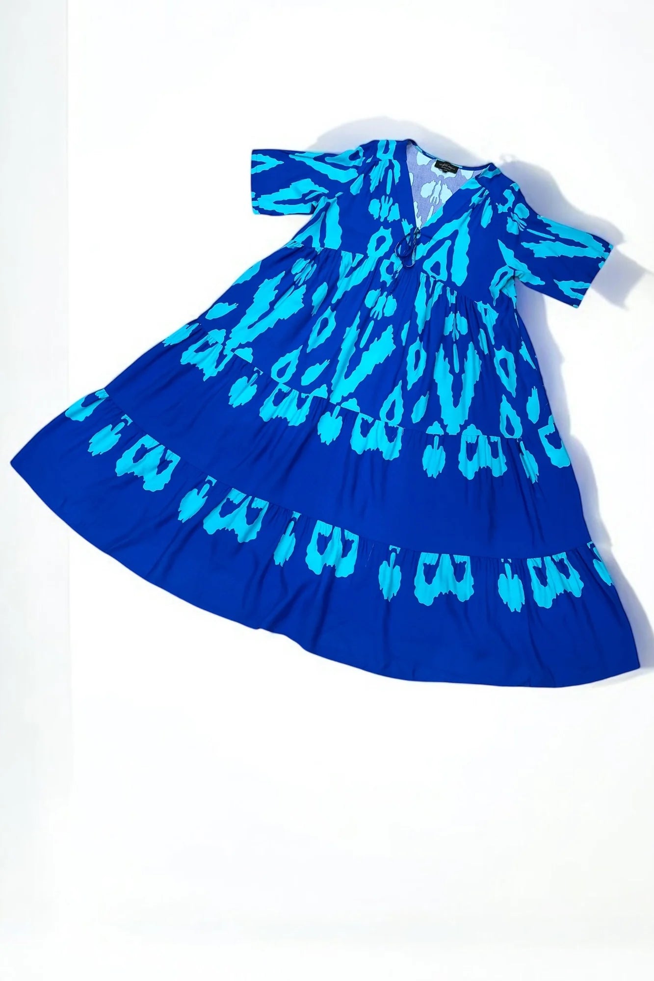 Vincenzo Allocca Bohokleid türkis blau Maxikleid 44 46 48 50 52 54 56 58 60 62