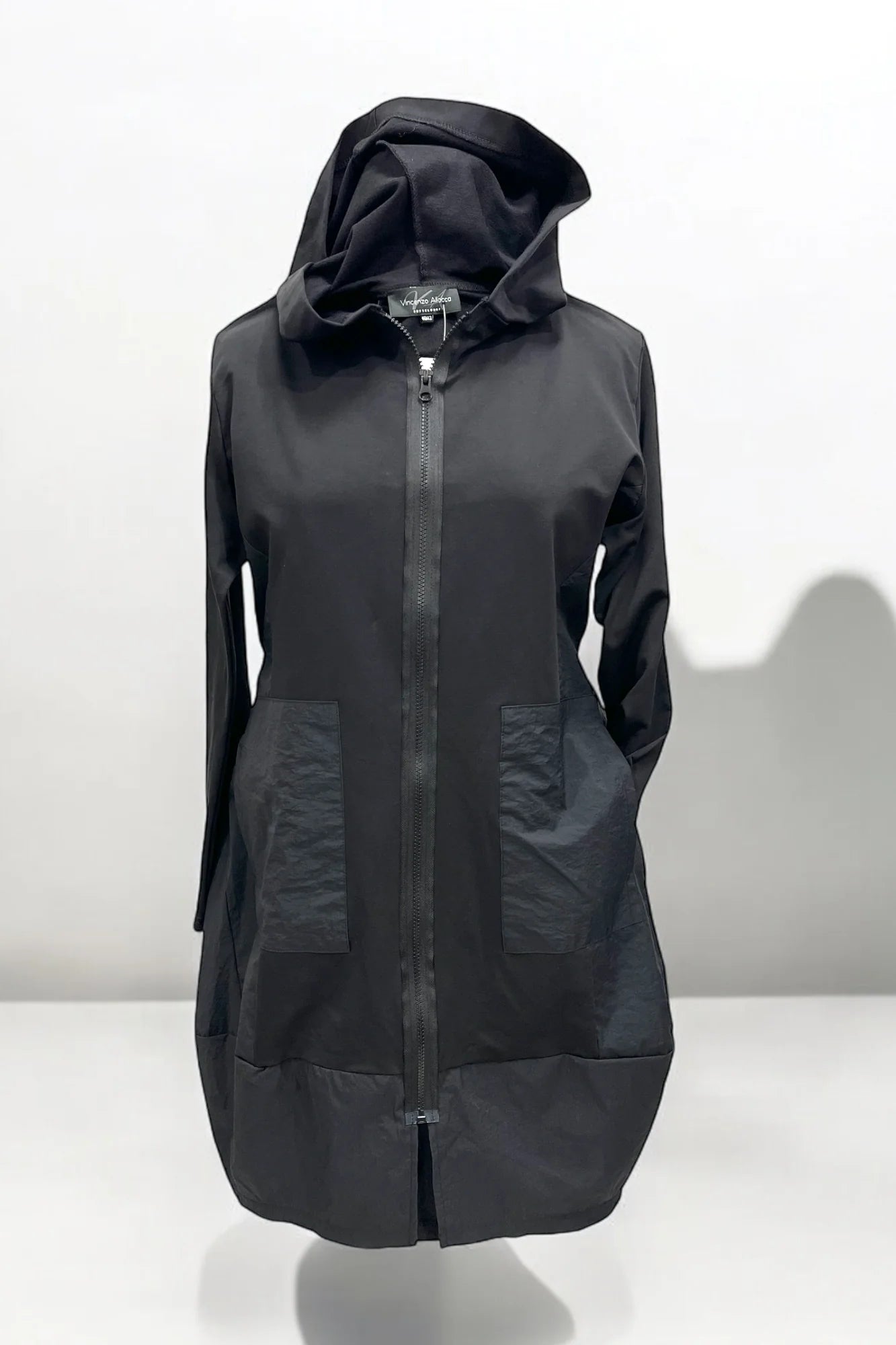 Vincenzo Allocca Jacke schwarz mit Herz Motiv Schriftzug 52 54 56 58