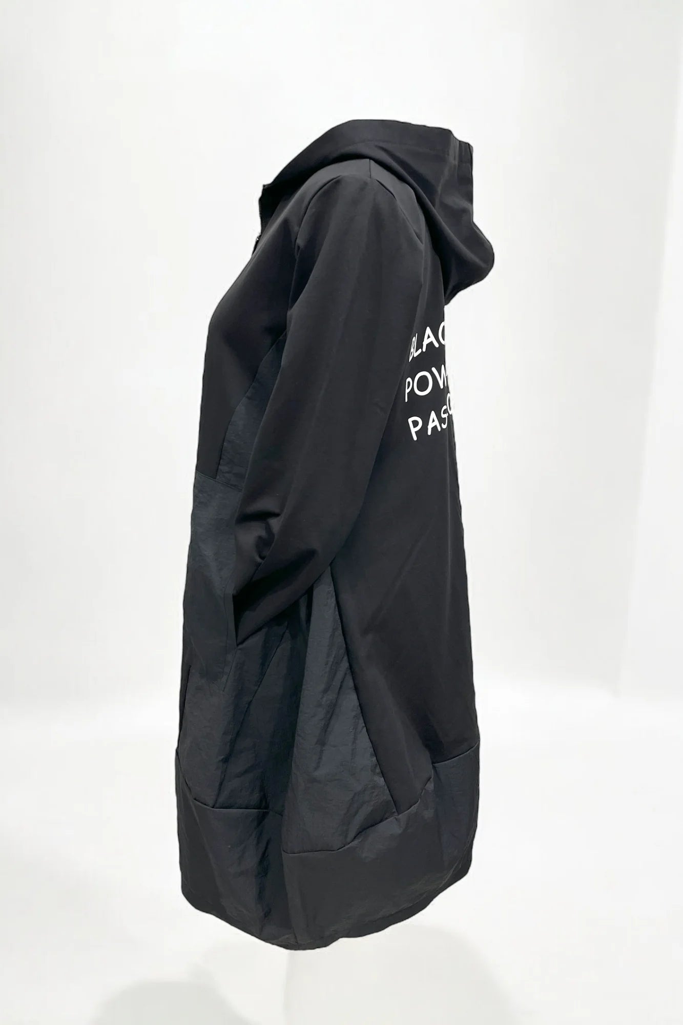 Vincenzo Allocca Jacke schwarz mit Herz Motiv Schriftzug 52 54 56 58