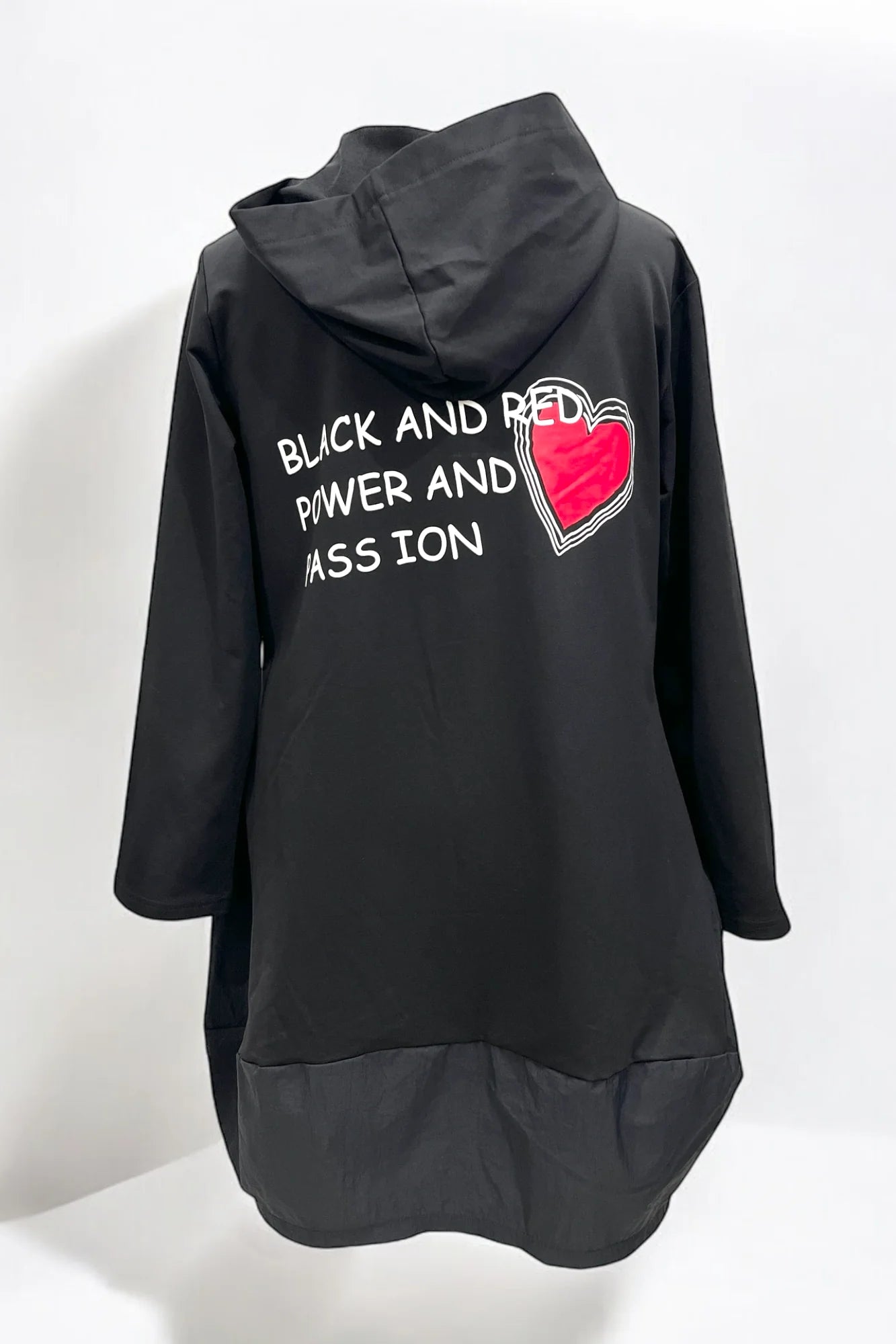 Vincenzo Allocca Jacke schwarz mit Herz Motiv Schriftzug 52 54 56 58