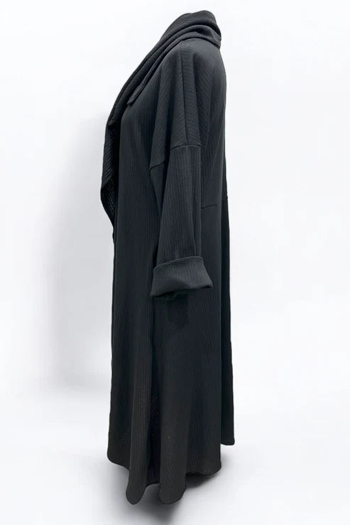 Vincenzo Allocca Mantel schwarz Strick 40 42 44 46 48 50 52 54 56 58