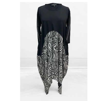 Vincenzo Allocca Long-Tunika „Zebra Flow“ – extravagant & voller Stil 40 42 44 46 48 50 52 54 56 58 60 62