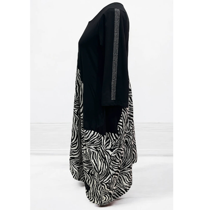 Vincenzo Allocca Long-Tunika „Zebra Flow“ – extravagant & voller Stil 40 42 44 46 48 50 52 54 56 58 60 62