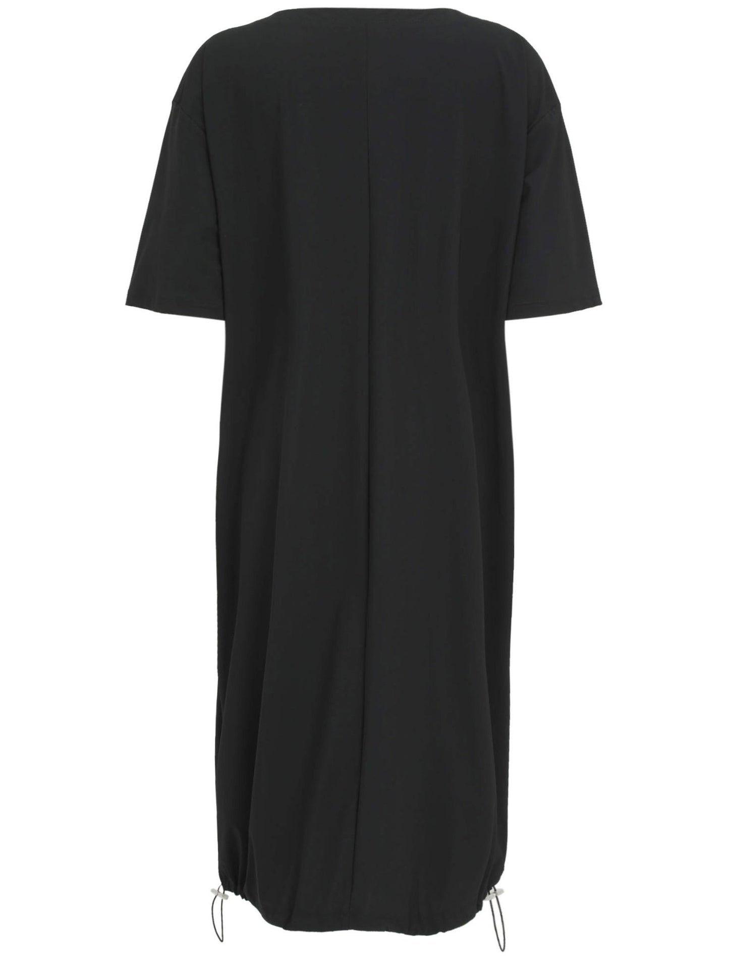 Doris Streich Kleid mit Reißverschluss und Glanzprint schwarz