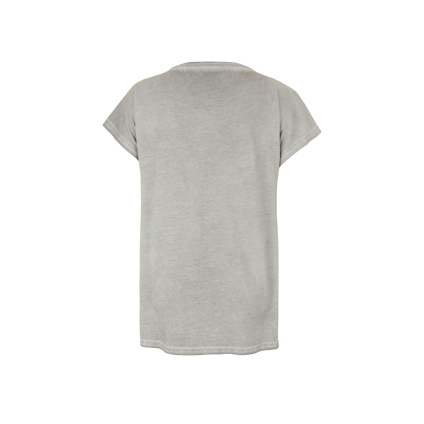 Doris Streich Shirt Grau mit Graffiti & Plättchen