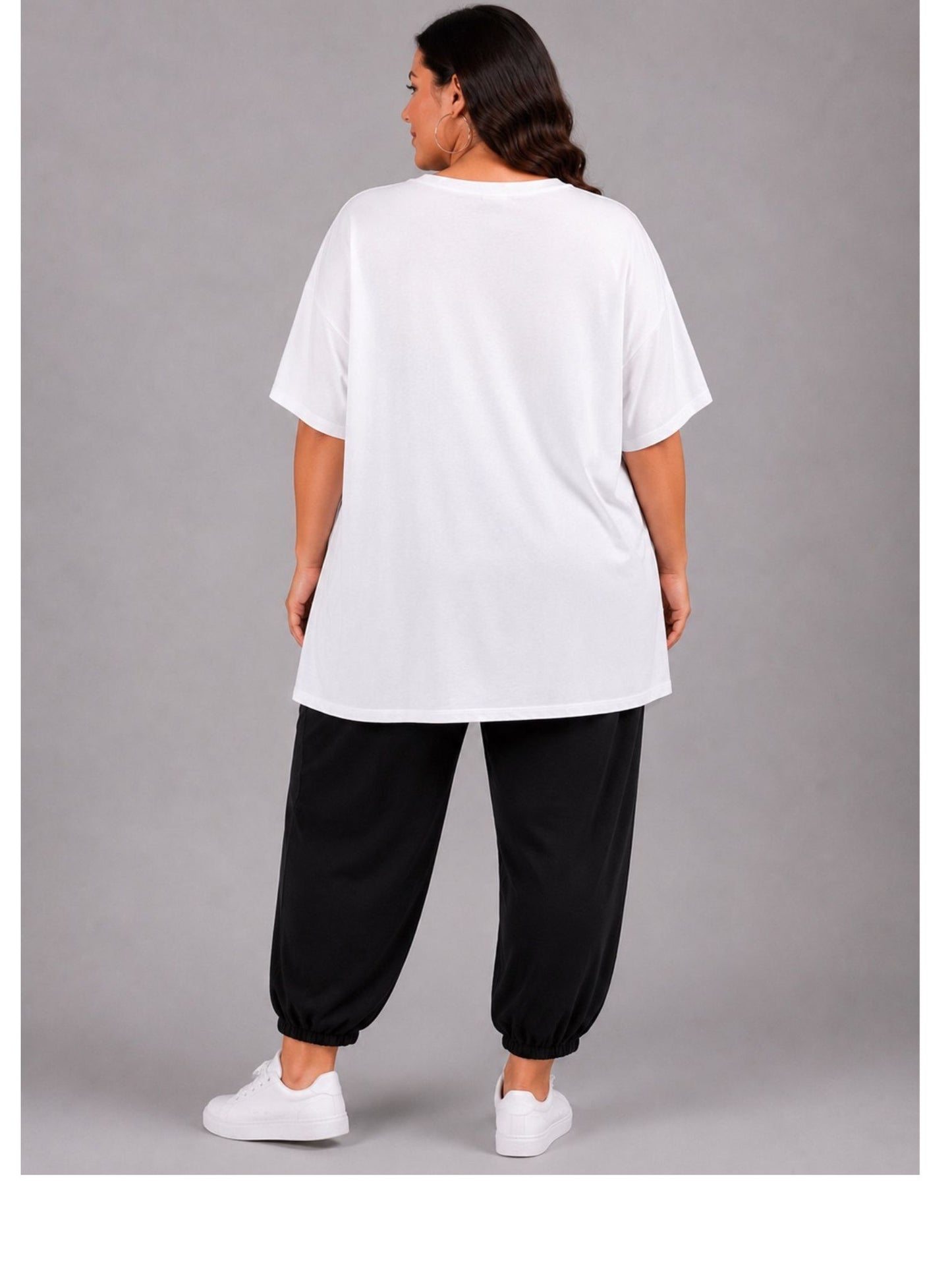 Frenzi Oversize Shirt Comic-Gitarrist Weiß – Einheitsgröße 44–58