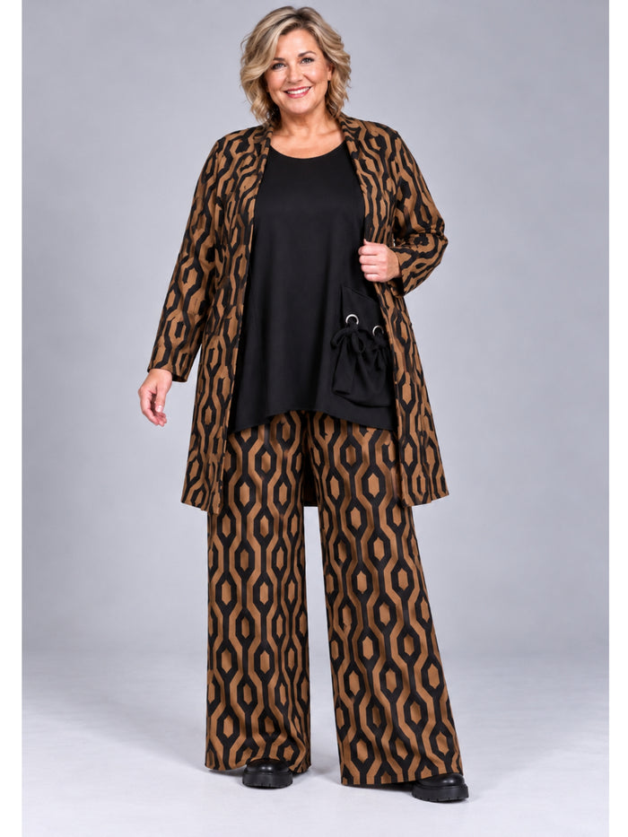 Marlene-Hose Ketten-Muster Oversize