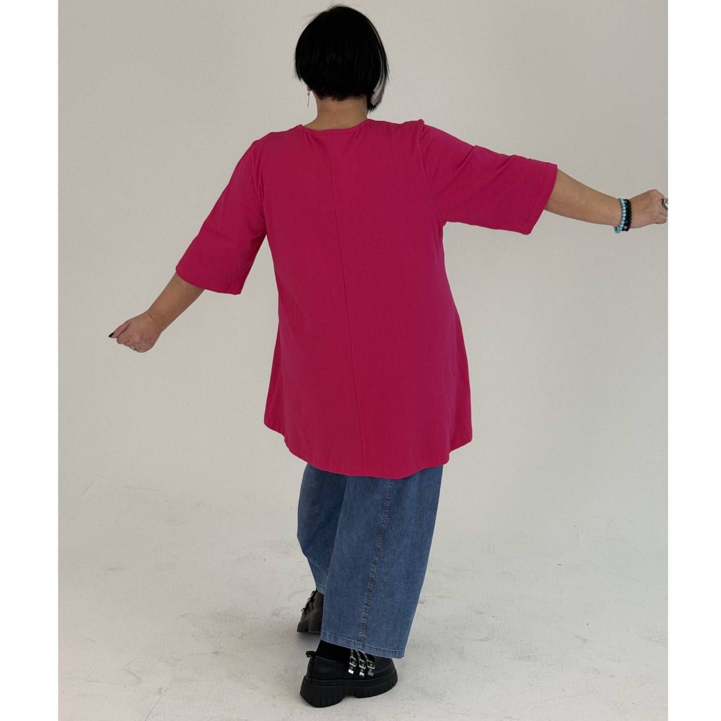 Sinne by Coom Shirt Katze – A-Form Kurzarm Schwarz