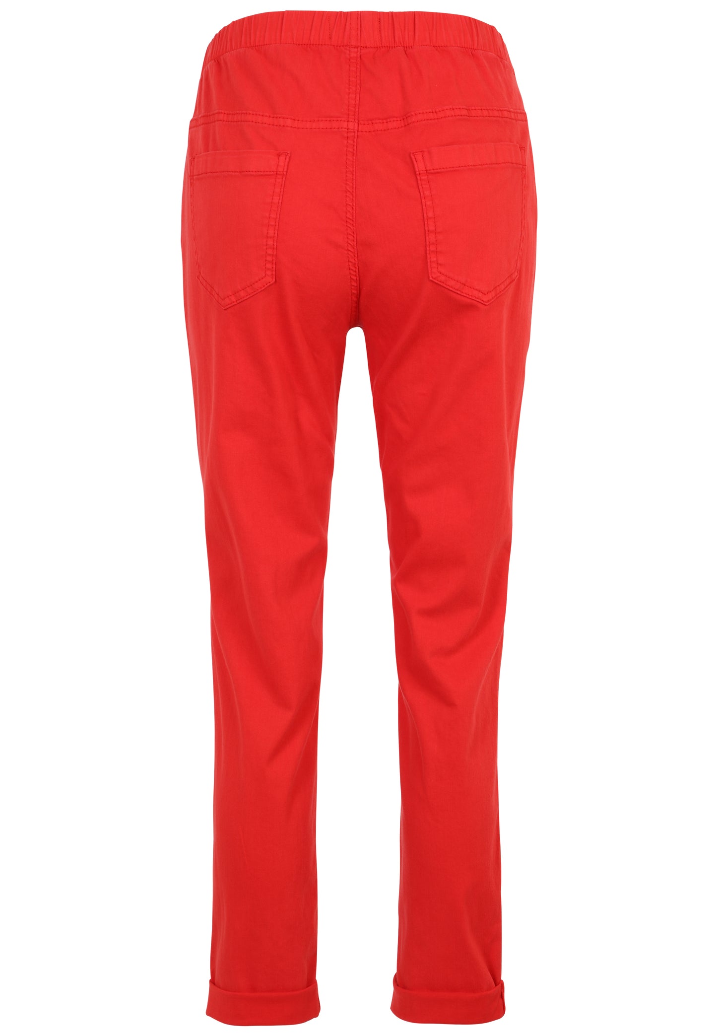 Doris Streich Jeans Rundumgummizug Rot 54 56