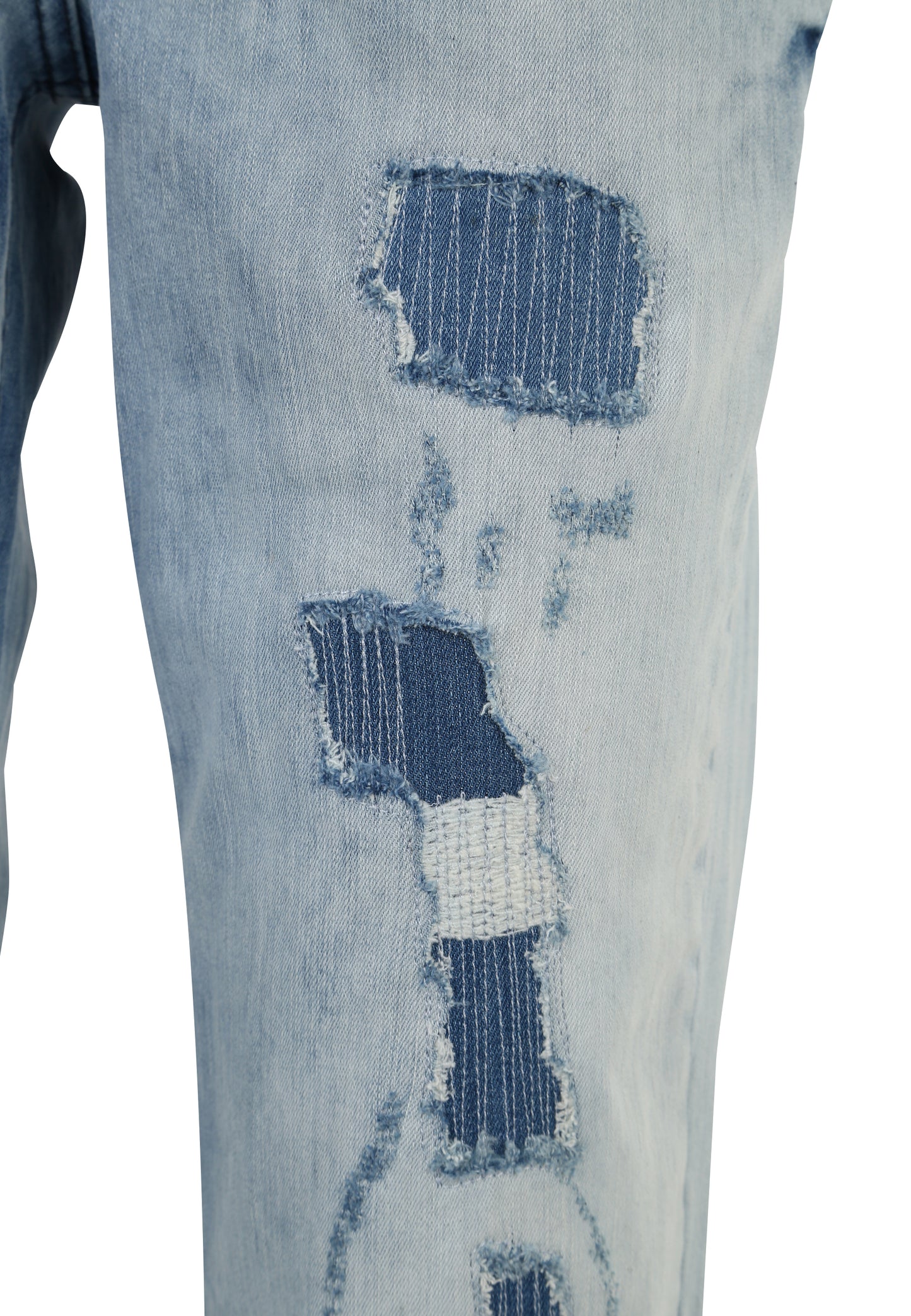 Doris Streich 5-pocket Jeans Hose Blau Hellblau mit Vintage-Waschung und Reißverschluss 54 56