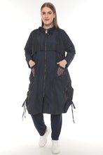 Lade das Bild in den Galerie-Viewer, Zedd Plus Mantel schwarz wasserabweisend Kapuze mit Netz Gr 1 - 6
