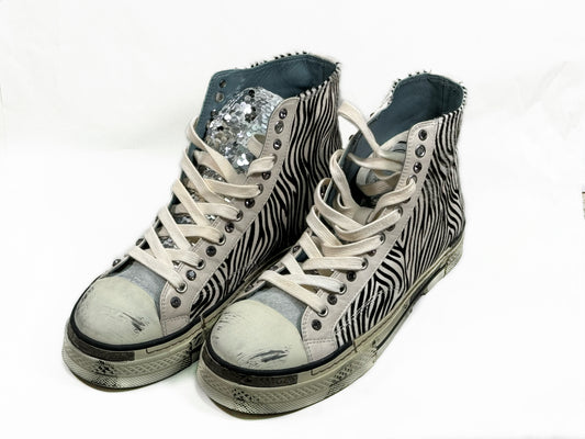 Rebecca White Sneaker Zebra  Weiß Schwarz Gr 41
