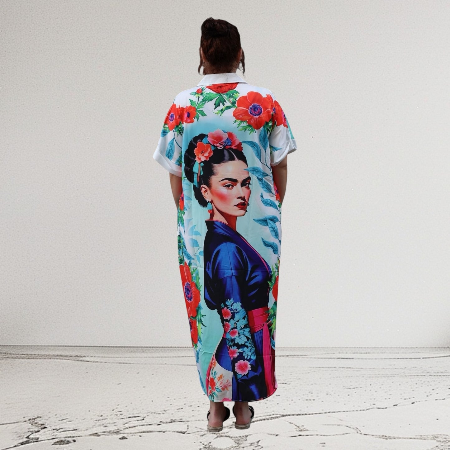 Mix Mirage Blusenjacke/Blusenkleid „Frida“ – farbenfroher Print & ikonisches Design 40 42 44 46 48 50 52 (Kopie)