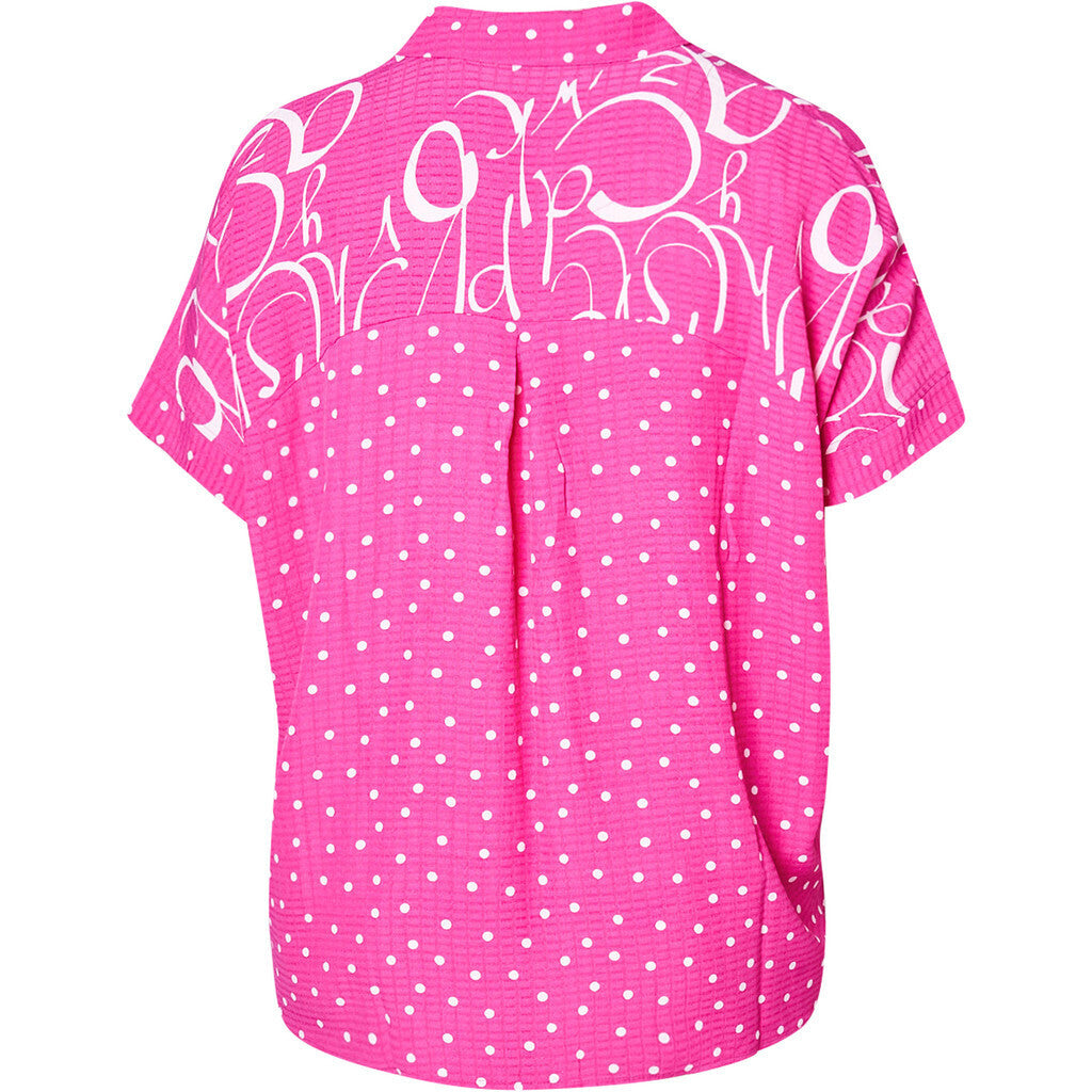 Aprico Bluse Pink Weiß Punkte oversize 42 44 46 48 50 52 54 56 58 60