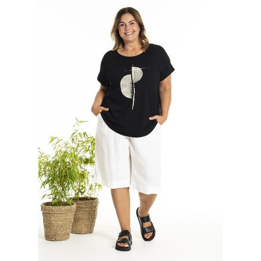 Gozzip Shirt Black Edition schwarz mit Druck kurzarm 42 44 46 48 50 52 54 56