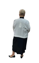 Lade das Bild in den Galerie-Viewer, La Velina Kleid mit Überwurf Jacke Netz Knöpfe schwarz weiß Gr 1 - 3

