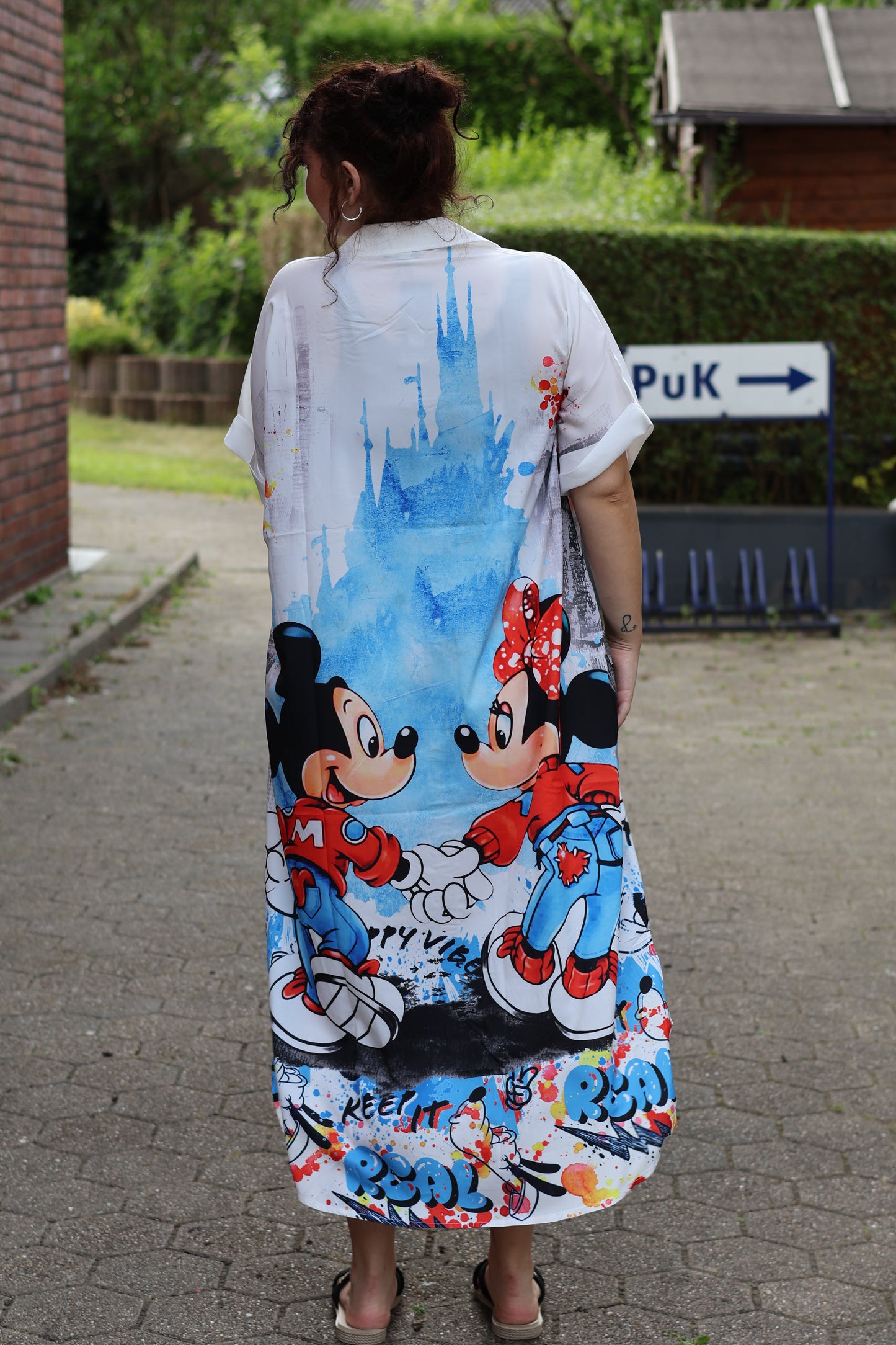 Mix Mirage Oversize Hemdblusenkleid "Comic Love" mit buntem Print 40 42 44 46 48 50 52