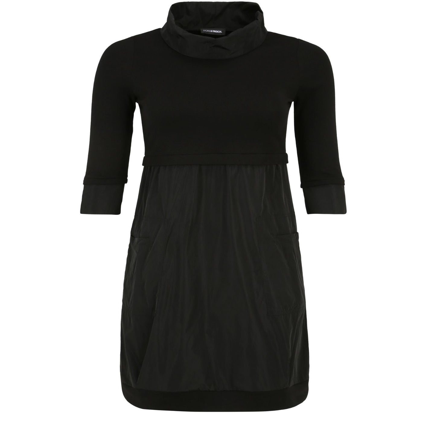 Doris Streich Kleid Schwarz Microtaft große Größen – Nickis XXL Fashion – Ansicht 2