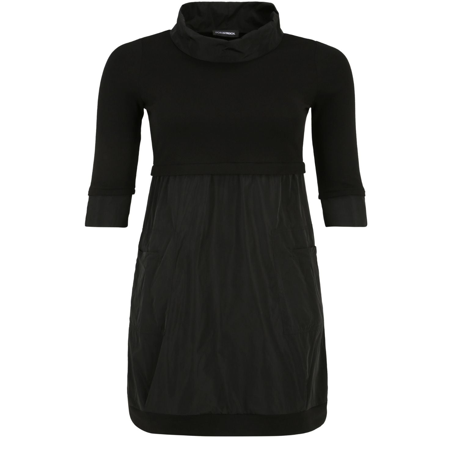 Doris Streich Kleid Schwarz Microtaft große Größen – Nickis XXL Fashion – Ansicht 2