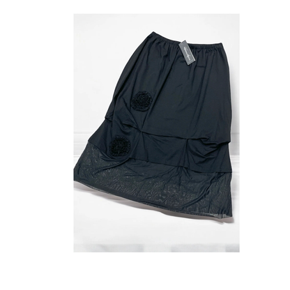 Vincenzo Allocca Jersey-Rock Schwarz Mesh Blüten große Größen – Nickis XXL Fashion – Ansicht 2
