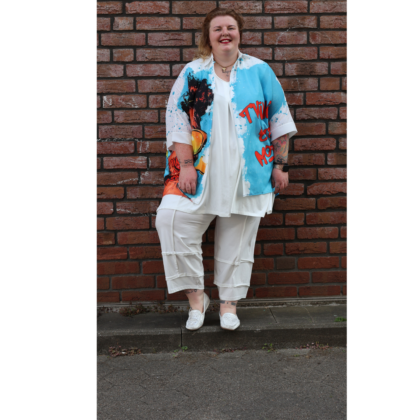 WOW-Bluse „Urban Pop Art“ – Mix Virage | Stylisch. Leicht. Besonders. 44 46 48 50 52 54 56 58 60