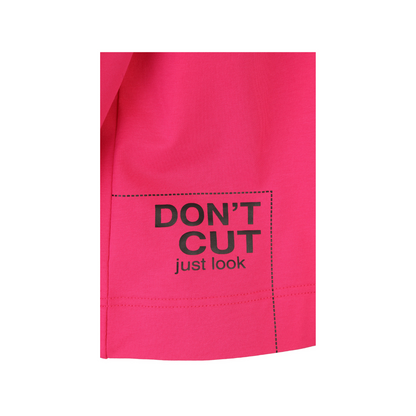 Doris Streich Sweatjacke „DON’T CUT“ – Pinker Statement-Look mit Taschen Gr 44 46 48 52 54 56