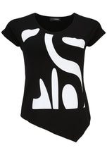 Lade das Bild in den Galerie-Viewer, Doris Streich Shirt, schwarz-weiß kurzarm Gr 44-56
