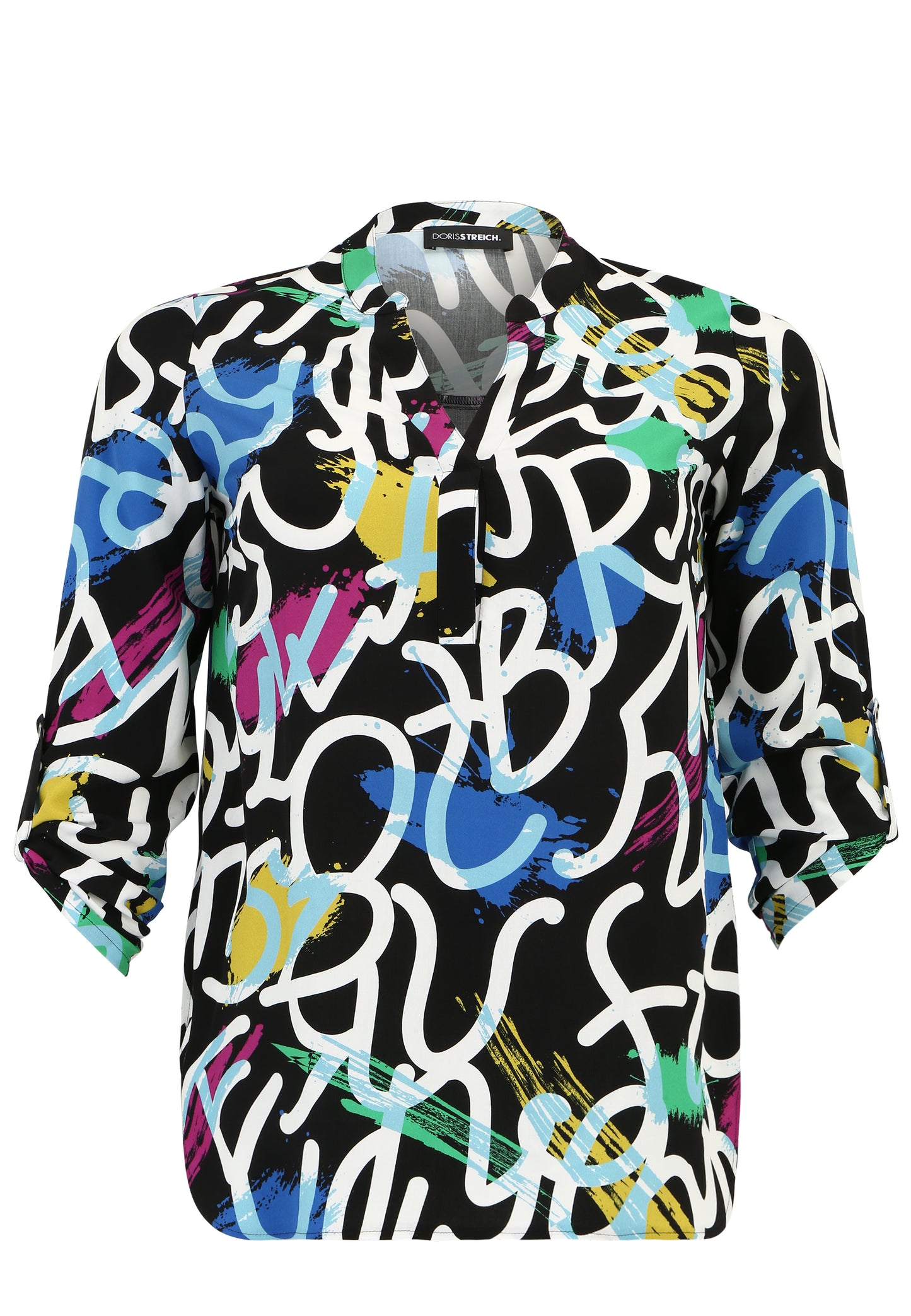 Doris Streich Bluse mit Graffiti-Print Bunt 46 48 50 52 54 56