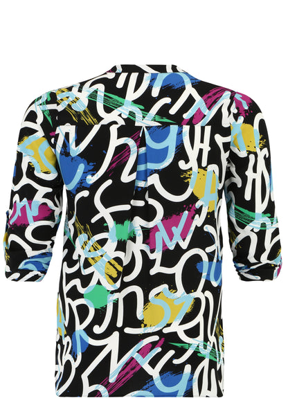 Doris Streich Bluse mit Graffiti-Print Bunt 46 48 50 52 54 56