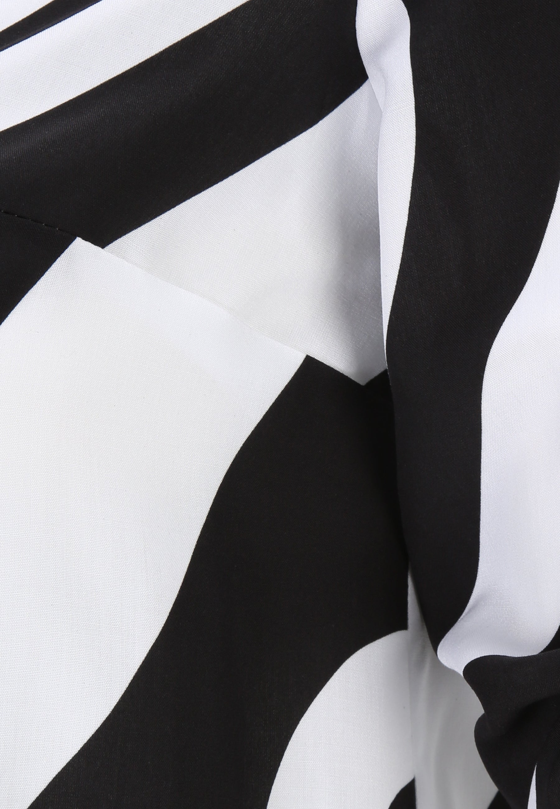 Doris Streich Schlupfbluse Grafik-Print Schwarz Weiß große Größen – Nickis XXL Fashion – Ansicht 3