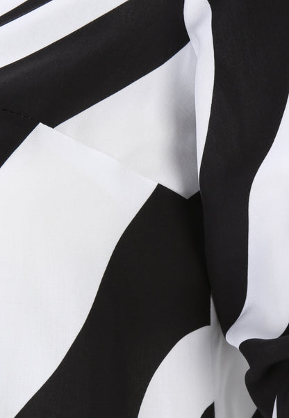 Doris Streich Schlupfbluse Grafik-Print Schwarz Weiß große Größen – Nickis XXL Fashion – Ansicht 3