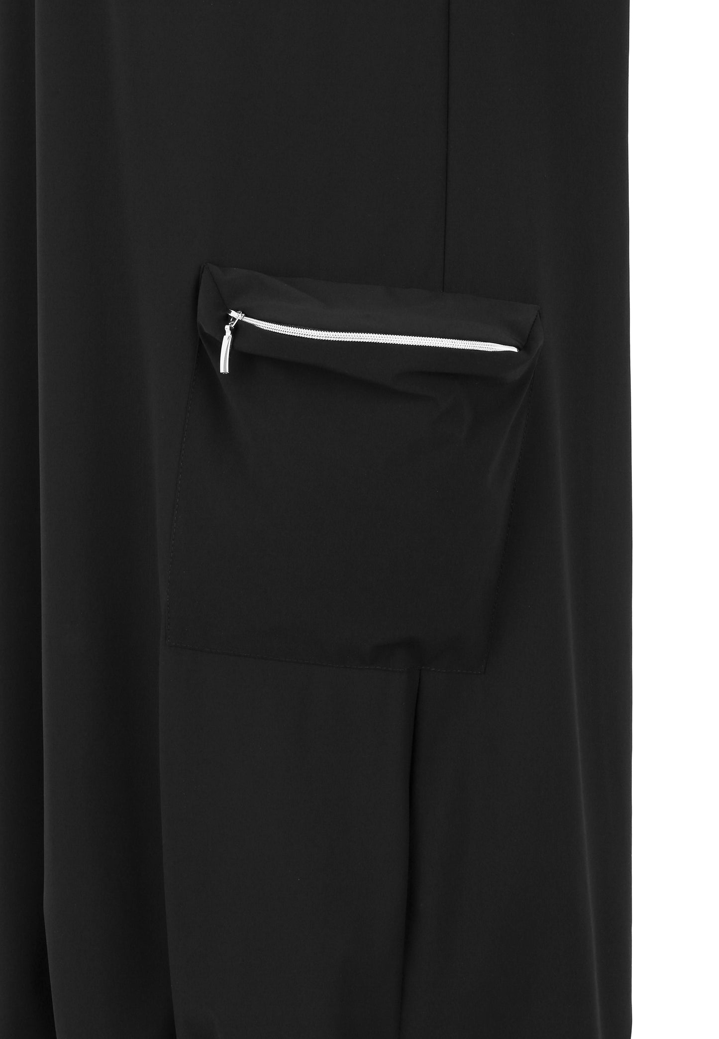 Doris Streich Kleid schwarz mit dekorativen Reißverschlüssen 44 46 48 50 52 54 56