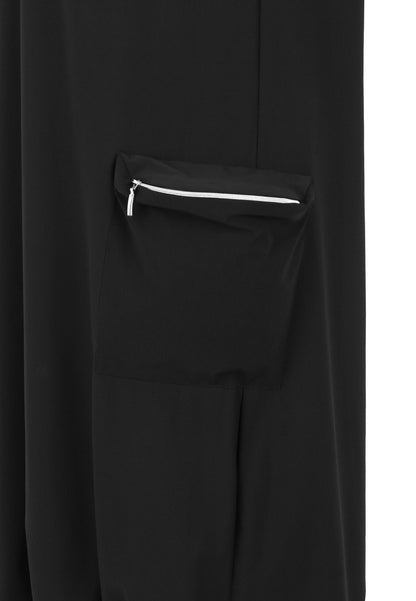 Doris Streich Kleid schwarz mit dekorativen Reißverschlüssen 44 46 48 50 52 54 56