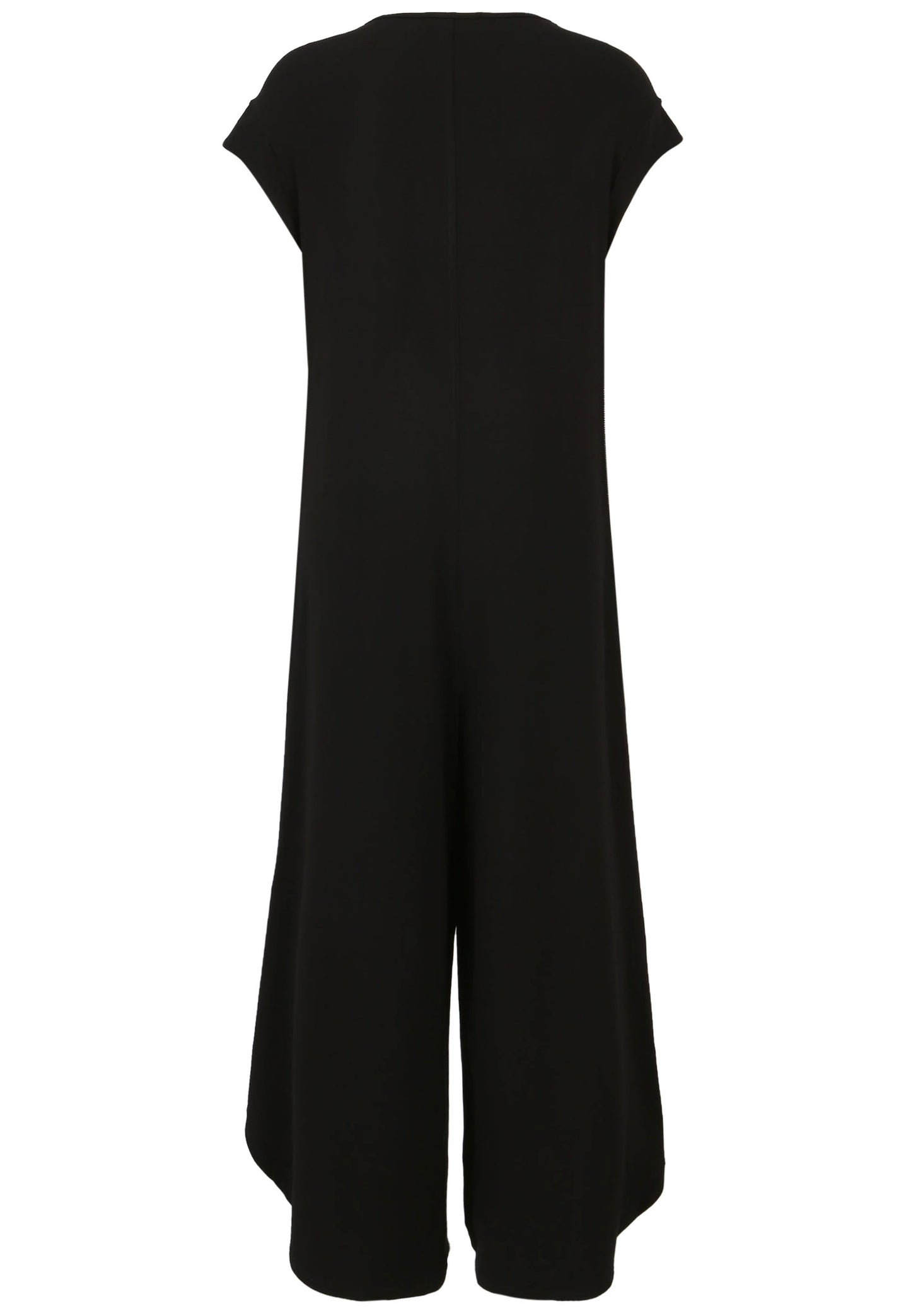 Doris Streich Jumpsuit schwarz mit Straß aus Jersey Gr 44 46 48 50 52 54 56