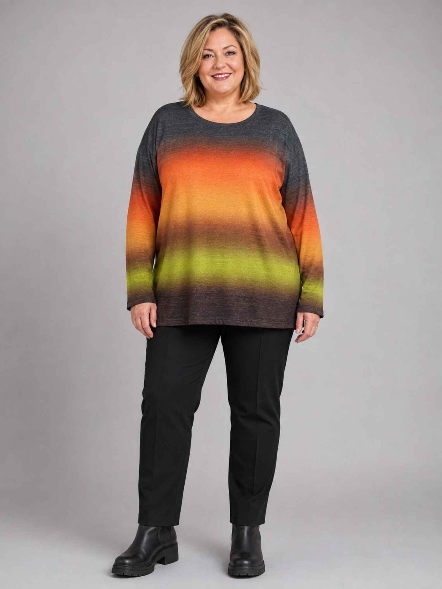 Doris Streich Shirt Feinstrick mit Farbverlauf – Bunt Gr. 44–56