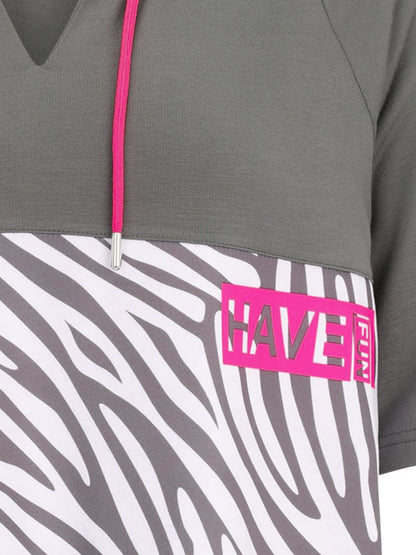 Doris Streich Shirt Zebra-Print mit Neon-Akzenten, große Größen
