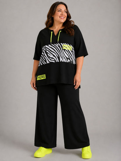 Doris Streich Marlene-Hose uni – Schwarz / Grau
