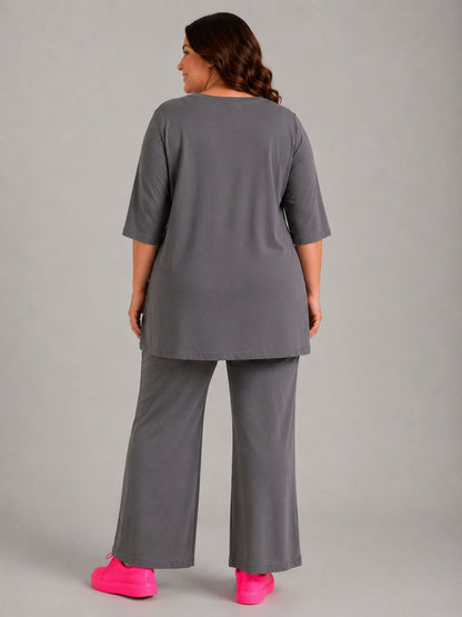 Doris Streich Marlene-Hose uni – Schwarz / Grau