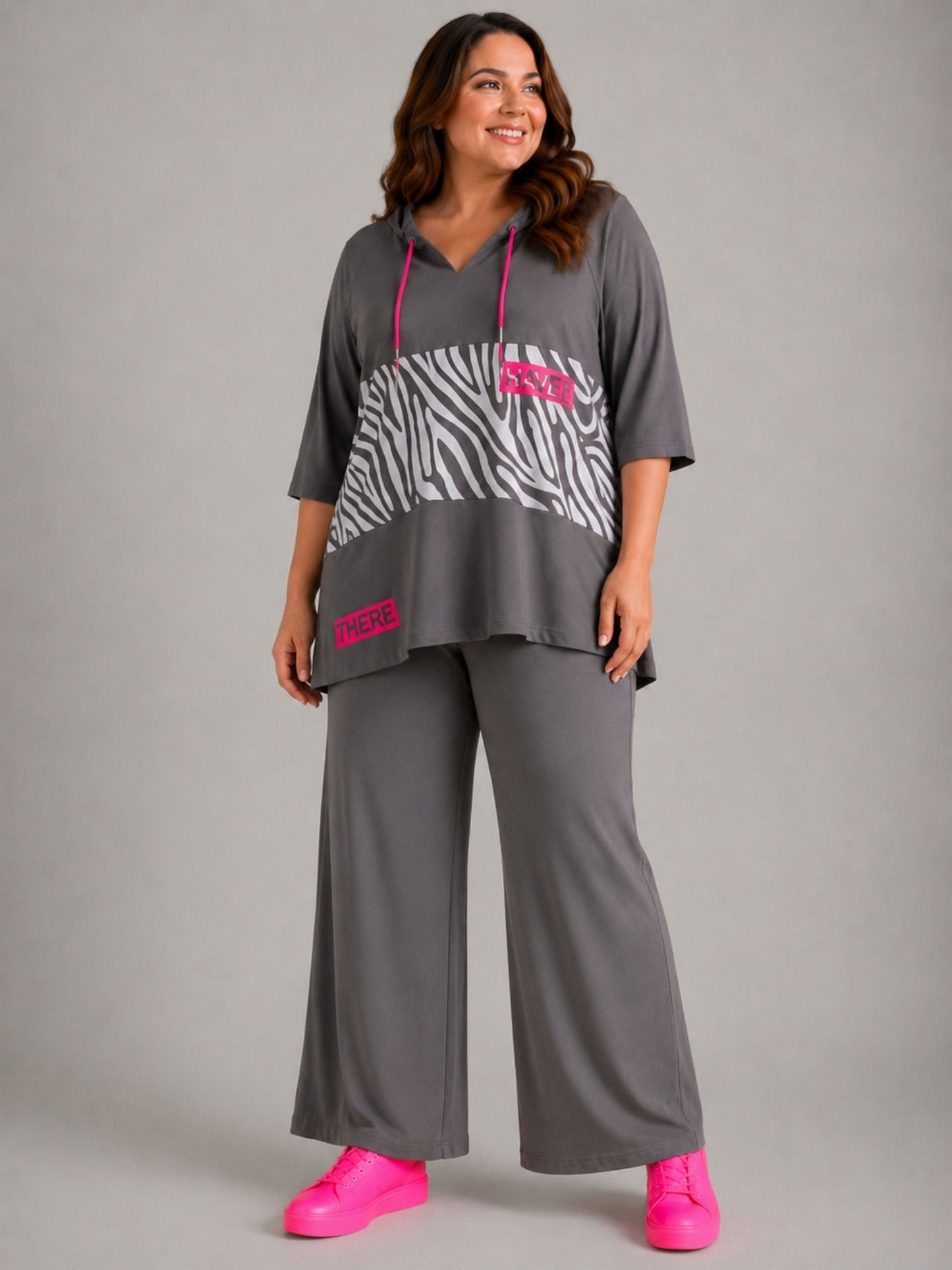 Doris Streich Marlene-Hose uni – Schwarz / Grau