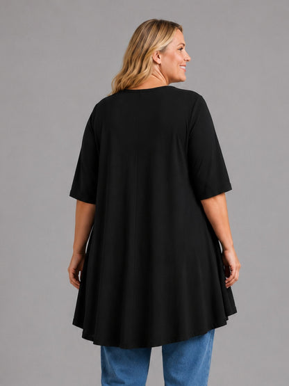 Frenzi Oversize Shirt mit Blumendruck – große Größen 44–58 – Einheitsgröße