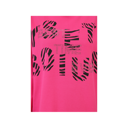 Doris Streich – Sweatshirt pink mit Stehkragen und Strassdetails 44 46 48 50 52 54 56
