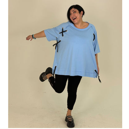 Sinne by Coom Shirt mit Bändern & Lochnieten Oversize verschiedene Farben