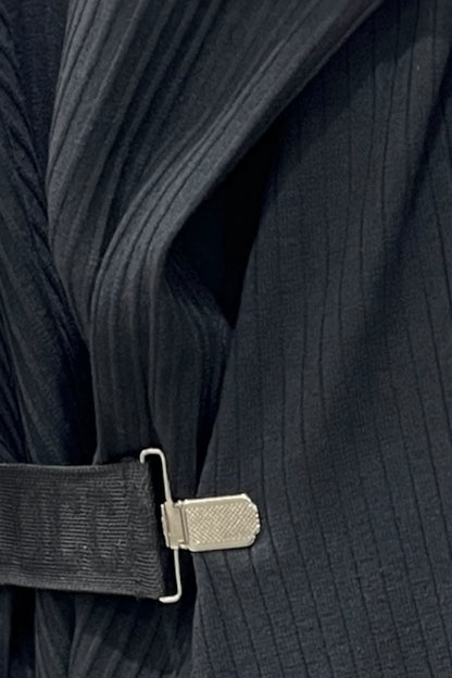 Vincenzo Allocca Mantel schwarz Strick 40 42 44 46 48 50 52 54 56 58