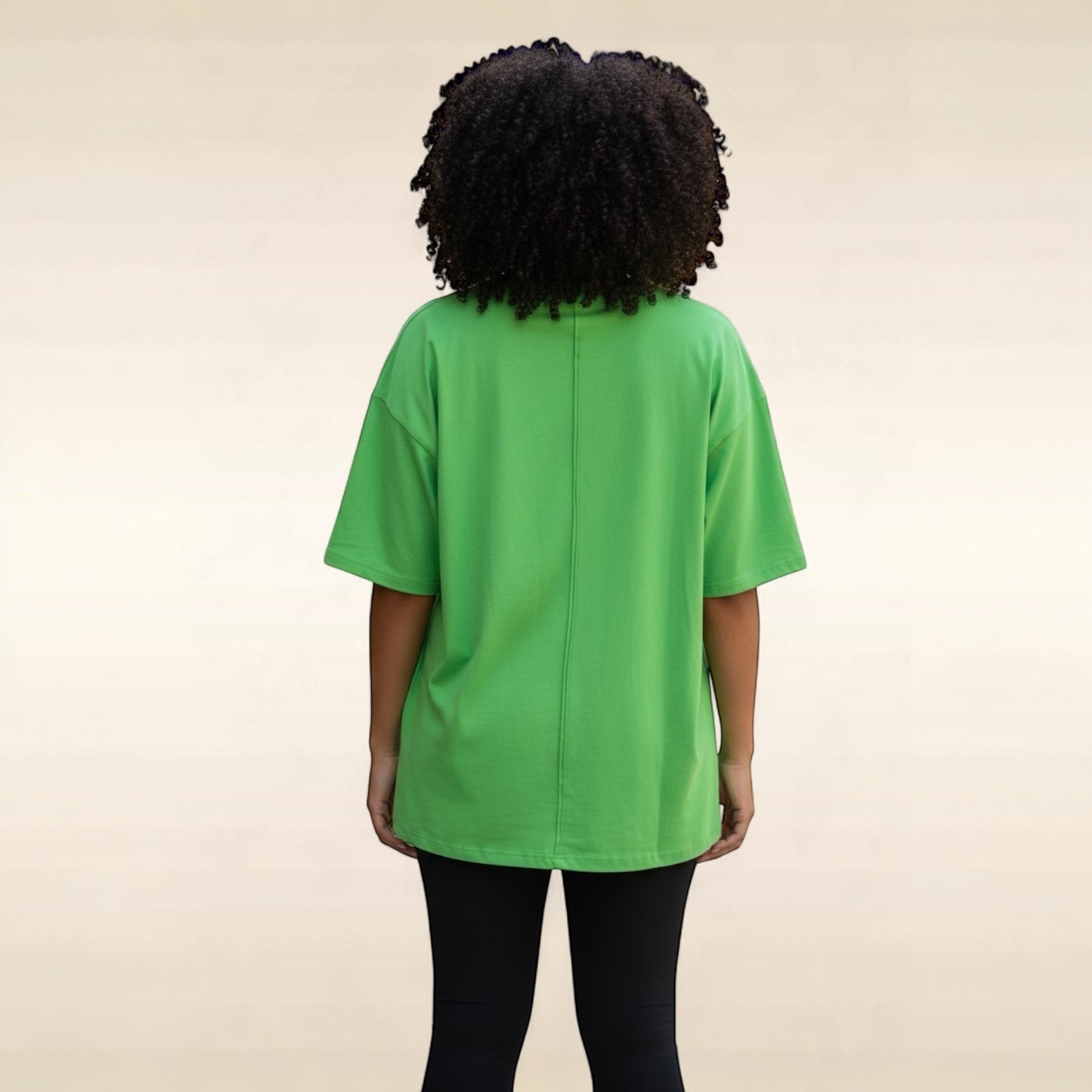 Sinne Oversize Shirt Lochösen Bänder Tasche Koralle Grün Schwarz