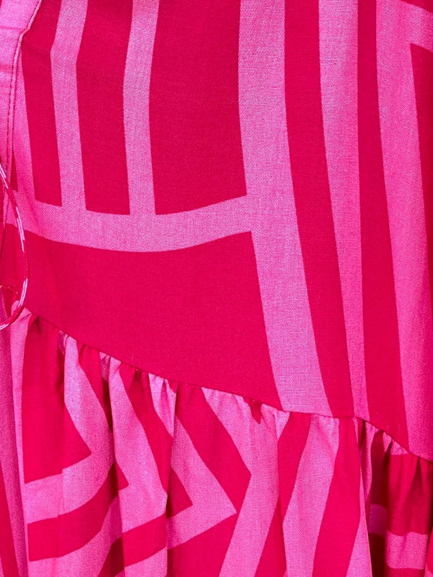 Sommerkleid große Größen Maxikleid Grafik-Print Pink Vincenzo Allocca