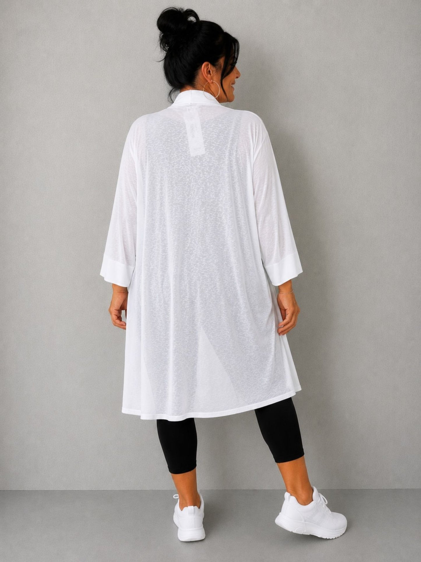 AKH Fashion Cardigan Feinstrick Neongrün / Neongelb / Weiß Gr. 44–58